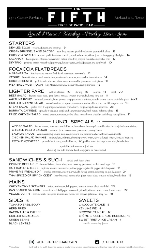 Fifth Lunch Menu_June25_1