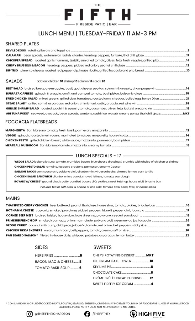 Lunch – front